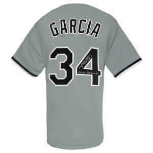 Freddy Garcia Signed Grey Custom Baseball Jersey w/05 WS Champs
