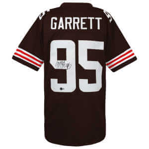 Myles Garrett Signed Brown Custom Football Jersey (Beckett)