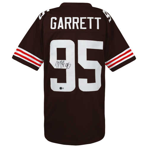 Myles Garrett Signed Brown Custom Football Jersey (Beckett)