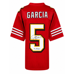 Jeff Garcia Signed Red Custom Football Jersey w/4x Pro Bowl
