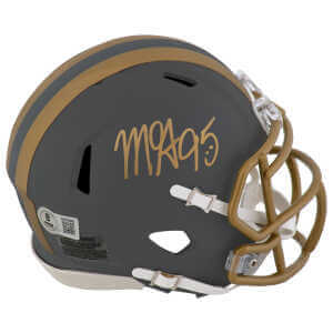 Myles Garrett Signed Cleveland Brown SLATE Riddell Speed Mini Helmet - (Beckett)