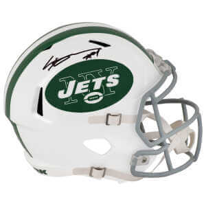 Sauce Gardner Signed NY Jets Riddell White Full Size Speed Replica Helmet - (Fanatics)  (In Black)