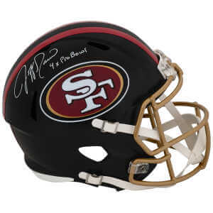 Jeff Garcia Signed San Francisco 49ers Rivalries Black Riddell Full Size Speed Replica Helmet w/4x Pro Bowl