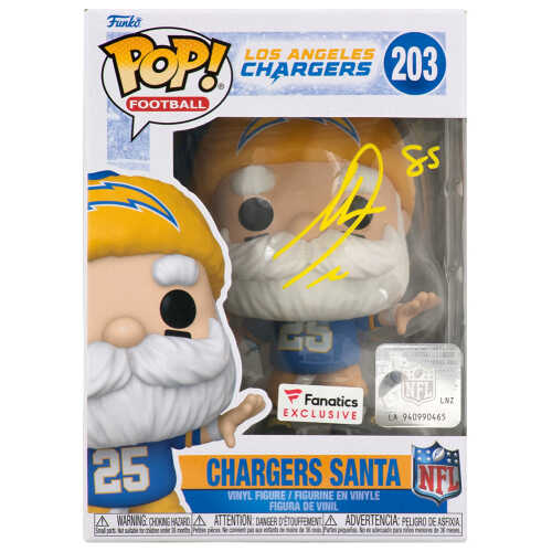 Antonio Gates Signed Chargers 'SANTA' Funko Pop Doll #203