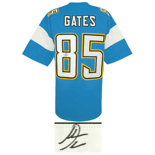 Antonio Gates Signed Powder Blue Custom Football Jersey - Image 2