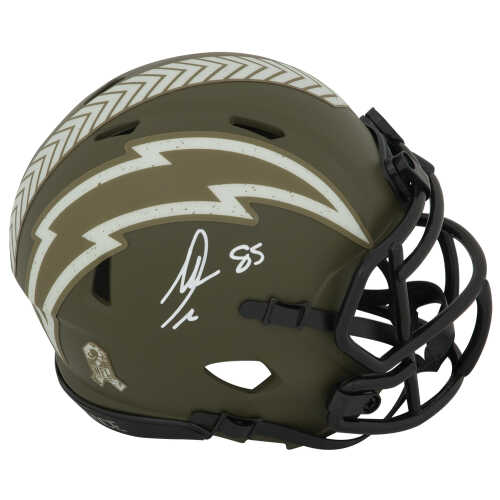 Antonio Gates Signed Chargers Salute to Service Riddell Speed Mini Helmet