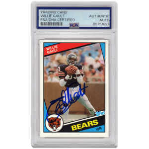 Willie Gault Signed Chicago Bears 1984 Topps Rookie Football Card #224 &ndash; (PSA Encapsulated)
