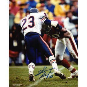 Shaun Gayle Signed Chicago Bears Tackle Action 8x10 Photo