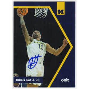 Roddy Gayle Jr. Signed Michigan Wolverines 2025 Onit Basketball Trading Card #B-12