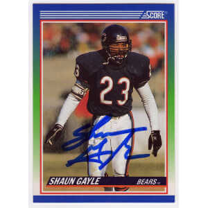 Shaun Gayle Signed Chicago Bears 1990 Score Rookie Football Trading Card #431