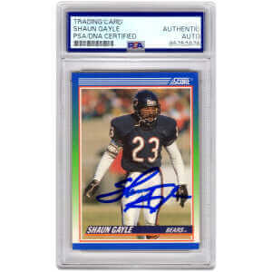 Shaun Gayle Signed Chicago Bears 1990 Score Rookie Football Trading Card #431 &ndash; (PSA Encapsulated)