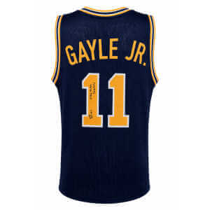 Roddy Gayle Jr. Signed Navy Custom College Basketball Jersey w/2026 NCAA Champs