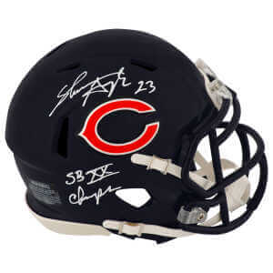 Shaun Gayle Signed Chicago Bears Riddell Speed Mini Helmet w/SB XX Champs