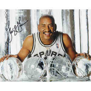 George Gervin Autographed San Antonio Spurs Funko Pop