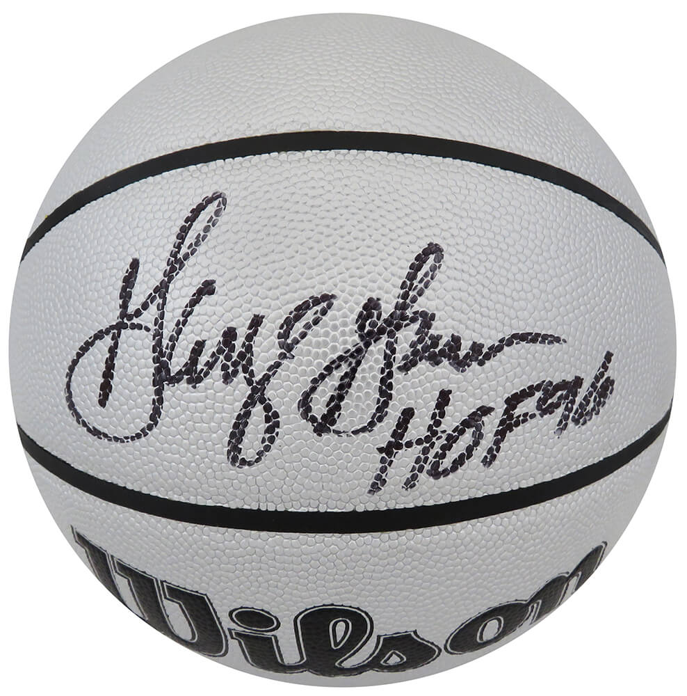 Larry Bird Signed Wilson I/O Black 75th Anniversary Logo NBA Basketball - Larry  Bird Authentic