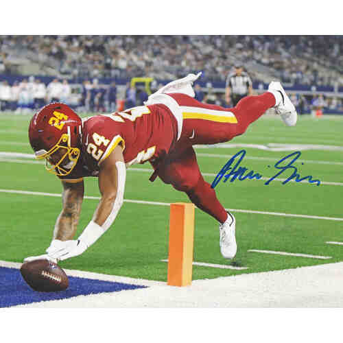 Antonio Gibson Signed Washington Football Team TD Dive 8x10 Photo