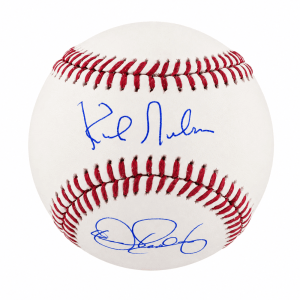 Kirk Gibson & Dennis Eckersley Dual Signed Rawlings Official MLB Baseball