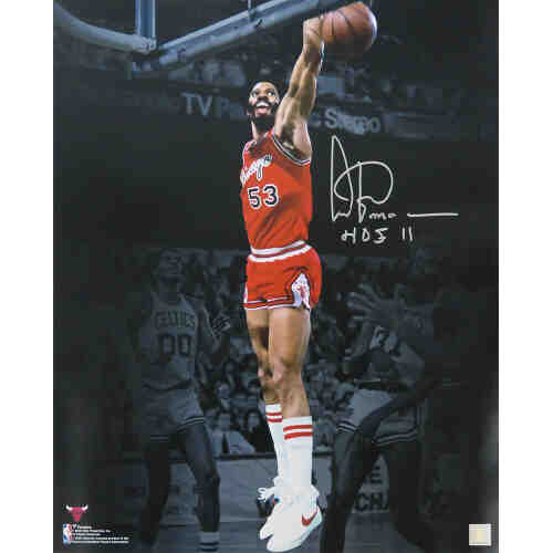 Artis Gilmore Signed Chicago Bulls Slam Dunk Spotlight Action 16x20 Photo w/HOF'11