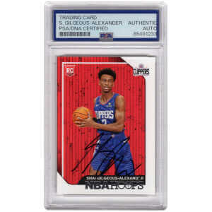 Shai Gilgeous Alexander Signed Clippers 2018-19 Panini NBA Hoops Rookie Basketball Card #262 – (PSA Encapsulated)