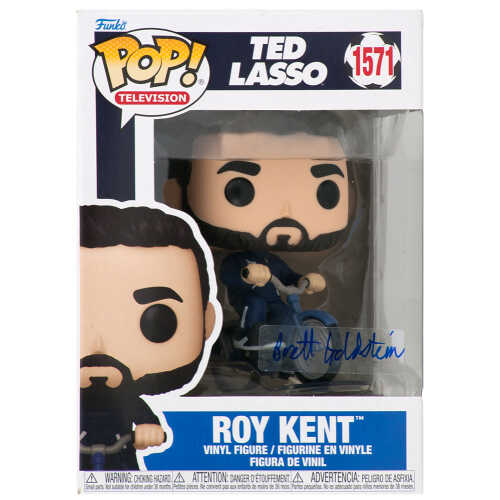 Brett Goldstein signed Ted Lasso Roy Kent On Bicycle Funko Pop Doll #1571