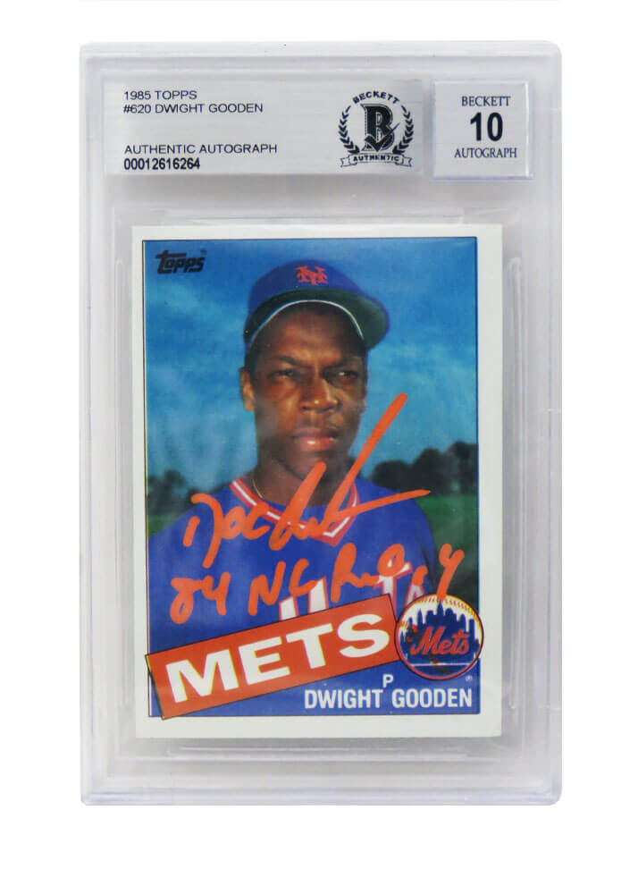 Graded 10 Dwight Gooden Rookie 1985 Topps #620 ROY, New York Mets