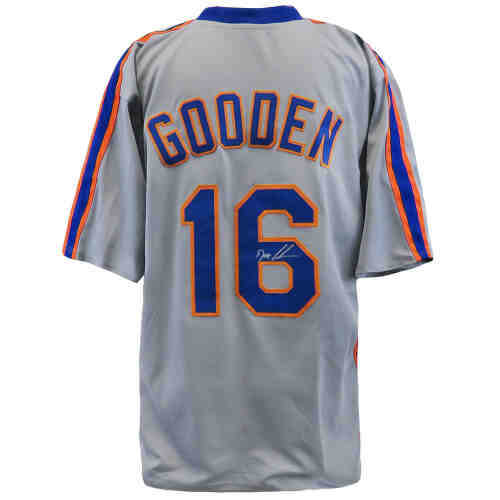 Dwight Gooden Signed Gray Custom Baseball Jersey