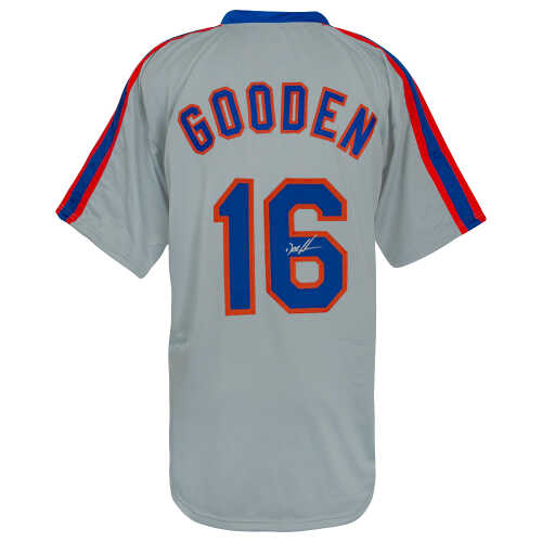 Dwight Gooden Signed Grey T/B Custom Baseball Jersey