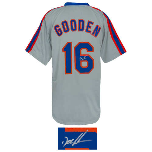 Dwight Gooden Signed Grey T/B Custom Baseball Jersey - Image 2