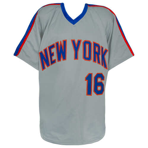 Dwight Gooden Signed Grey T/B Custom Baseball Jersey - Image 3