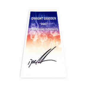 Dwight Gooden Signed New York Mets Trophy Sticker (1986 WS Champs)
