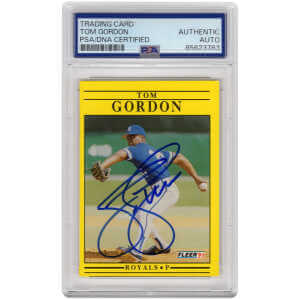 Tom Gordon Signed Royals Baseball Trading Card (Various) – (PSA Encapsulated)