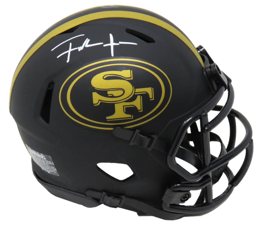 Frank Gore Autographed Signed San Francisco 49ers Eclipse Black Matte  Riddell Speed Mini Helmet