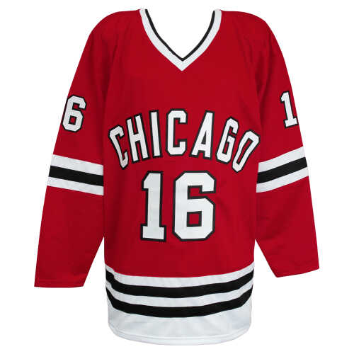 Michel Goulet Signed Red Custom Hockey Jersey w/HOF'98 - Image 3