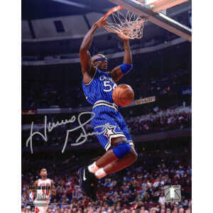 Horace Grant Signed Orlando Magic Blue Jersey Dunk 8x10 Photo