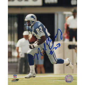 Mel Gray Signed Detroit Lions Blue Jersey Action 8x10 Photo