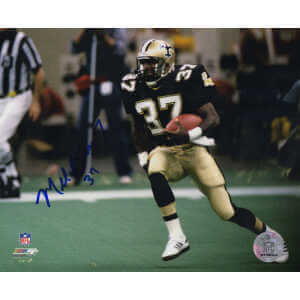 Mel Gray Signed New Orleans Saints Black Jersey Action 8x10 Photo