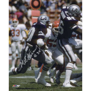 Mel Gray Signed Los Angeles Express USFL Action 8x10 Photo