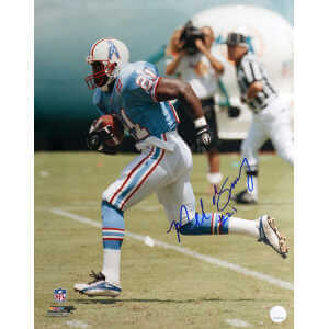Mel Gray Signed Houston Oilers Blue Jersey Action 16x20 Photo
