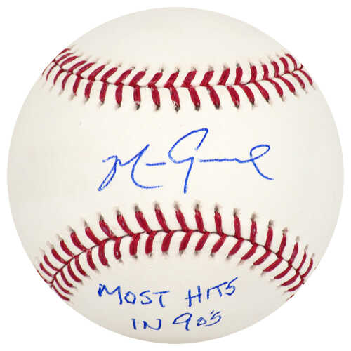 Mark Grace Signed Rawlings Official MLB Baseball w/Most Hits In 90's