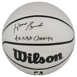 Horace Grant Signed Wilson Platinum Full Size NBA Basketball w/4x NBA Champ