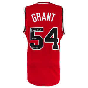 Horace Grant Signed Red Custom Basketball Jersey w/3 Peat 91-93