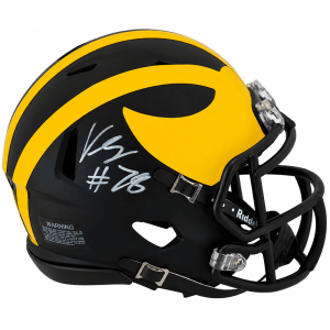 Kenneth Grant Signed Michigan Wolverines Riddell Speed Mini Helmet