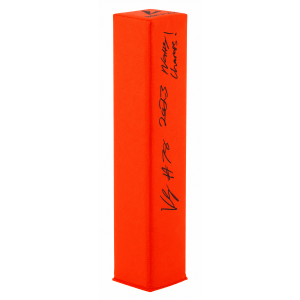 Kenneth Grant Signed BSN Orange Football Endzone Pylon w/2023 Natty Champs