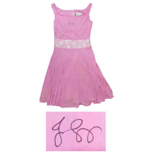 Jennifer Grey Signed Dirty Dancing Baby Pink Costume Dress