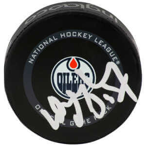 Wayne Gretzky Signed Edmonton Oilers Official Game Hockey Puck - (JSA COA)