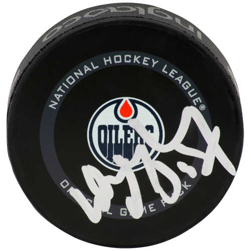 Wayne Gretzky Signed Edmonton Oilers Official Game Hockey Puck - (JSA COA)