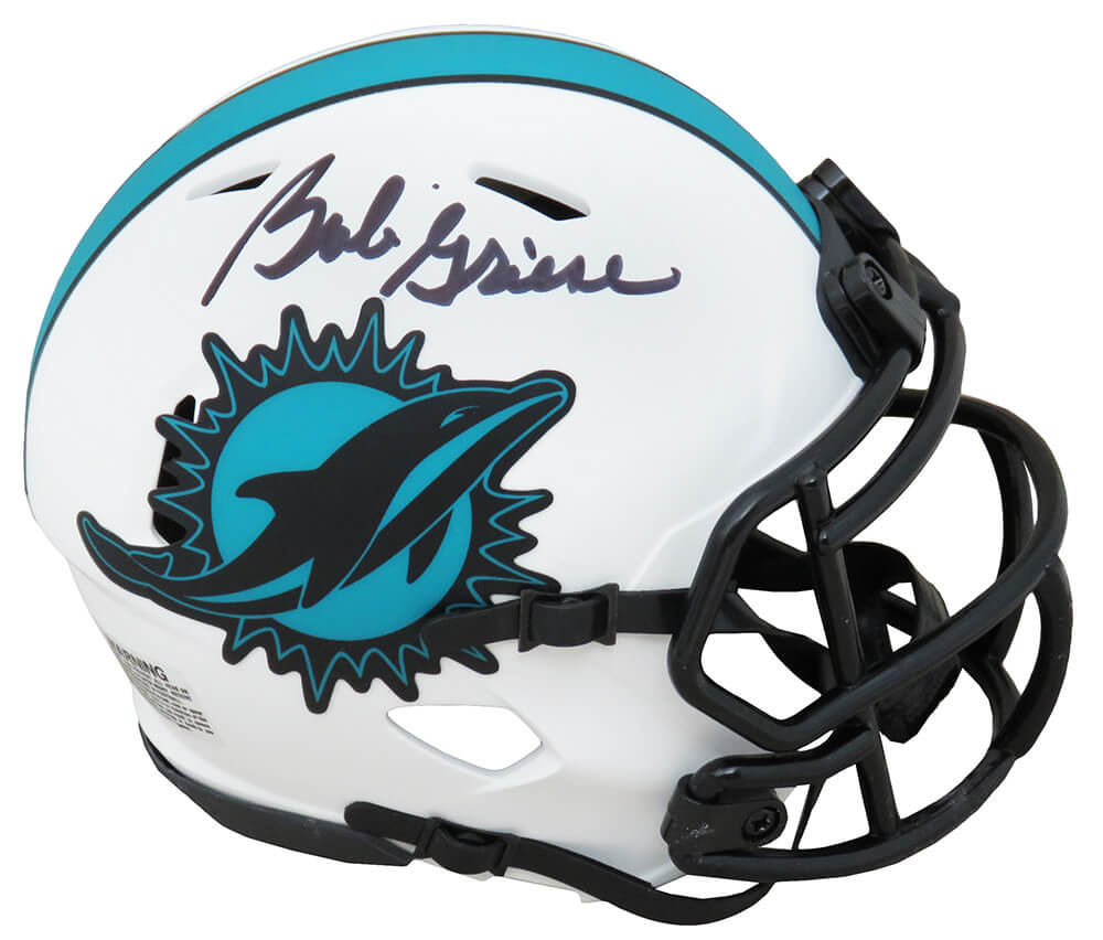 Bob Griese Signed Miami Dolphins Lunar Eclipse White Matte Riddell