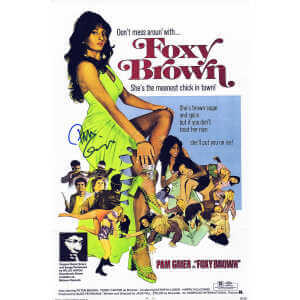 Pam Grier Signed Foxy Brown 11×17 Movie Poster