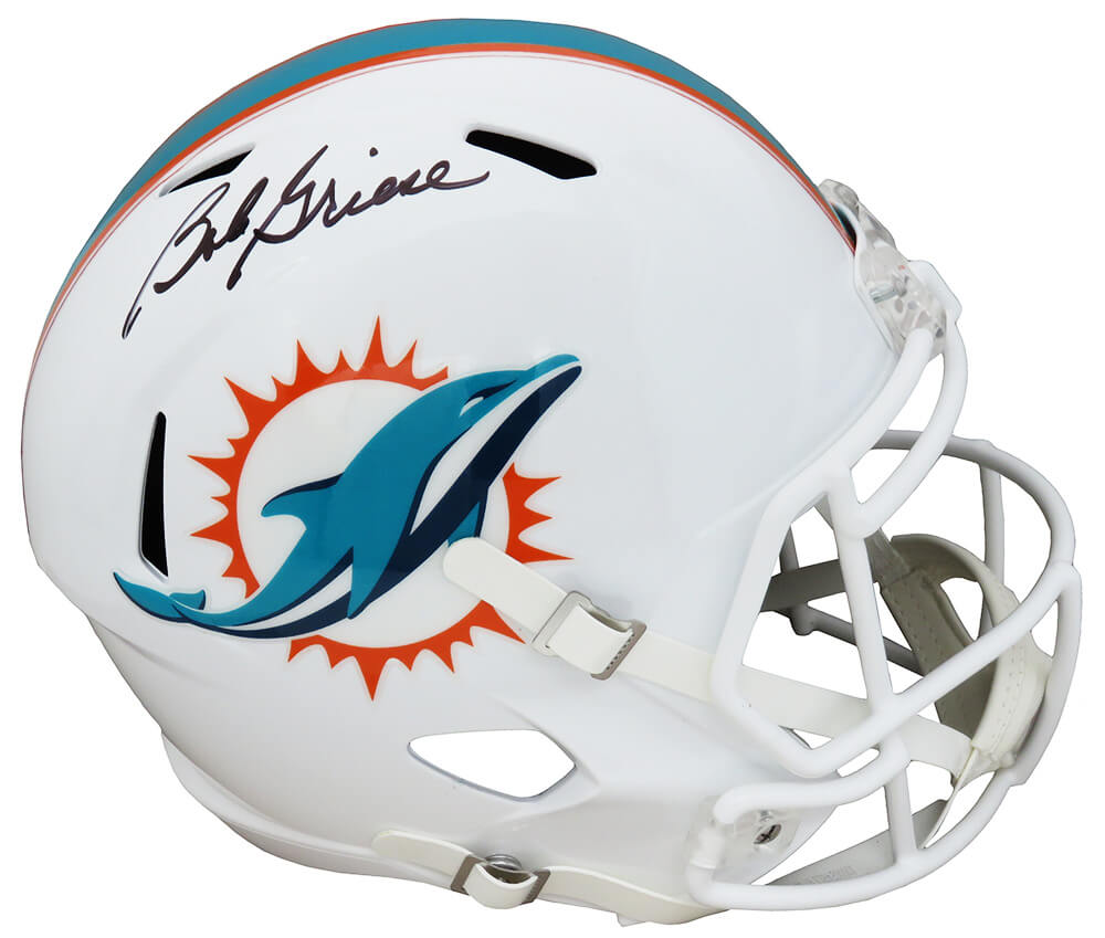 Miami Dolphins Mini Replica Football Helmet Signed by Bob Griese