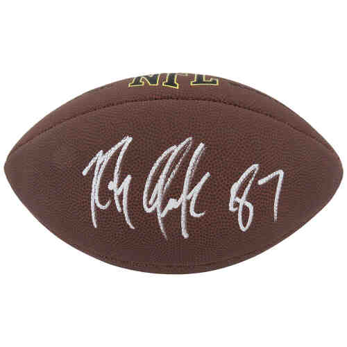 Rob Gronkowski Signed Wilson Super Grip Full Size NFL Football - (Radtke / Gronkowski Holo))